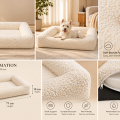 Teddy Fleece High-Resilience Pet Sofa
