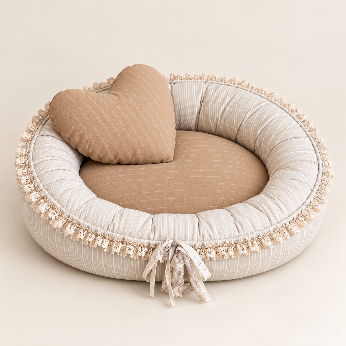 Cloudsoft Moon Round Cotton Pet Bed