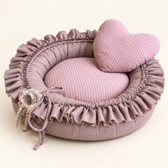 Cloudsoft Moon Round Cotton Pet Bed