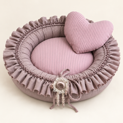 Cloudsoft Moon Round Cotton Pet Bed