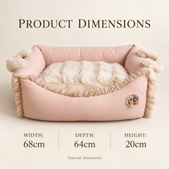 Bubble Faux-Rabbit Round Pet Bed