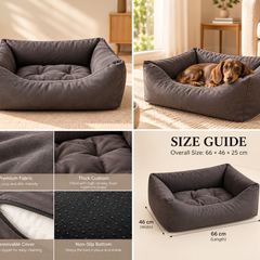 Scratch-Resistant Faux-Leather Pet Bed