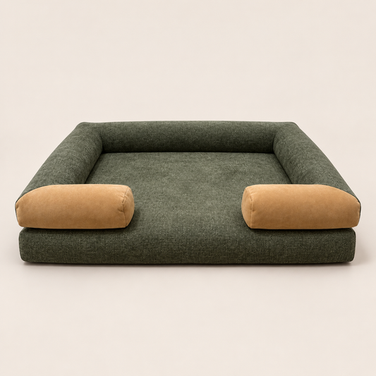 Orthopedic Dog Sofa Bed with Bolster Support