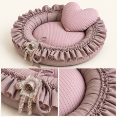 Cloudsoft Moon Round Cotton Pet Bed