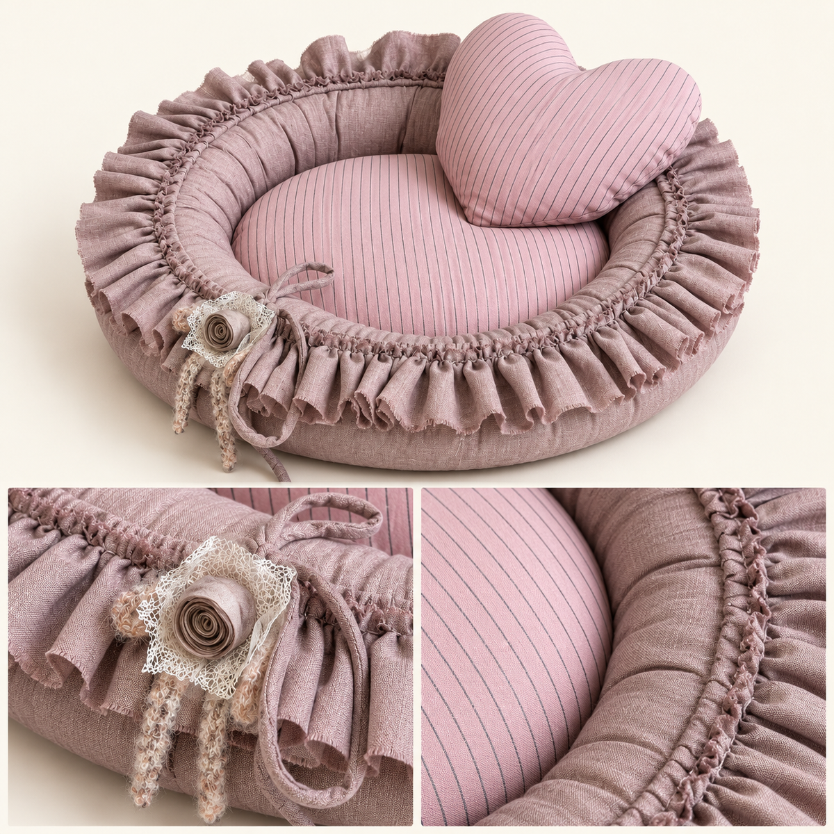 Cloudsoft Moon Round Cotton Pet Bed