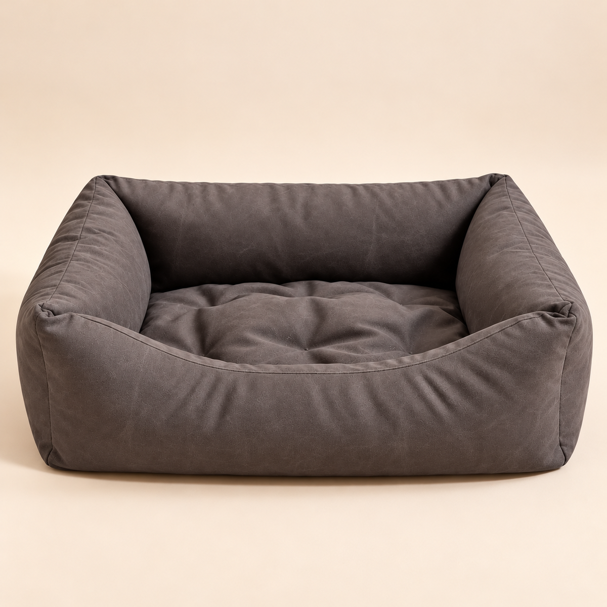 Scratch-Resistant Faux-Leather Pet Bed