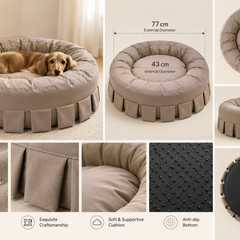 Cotton Donut Round Pet Bed