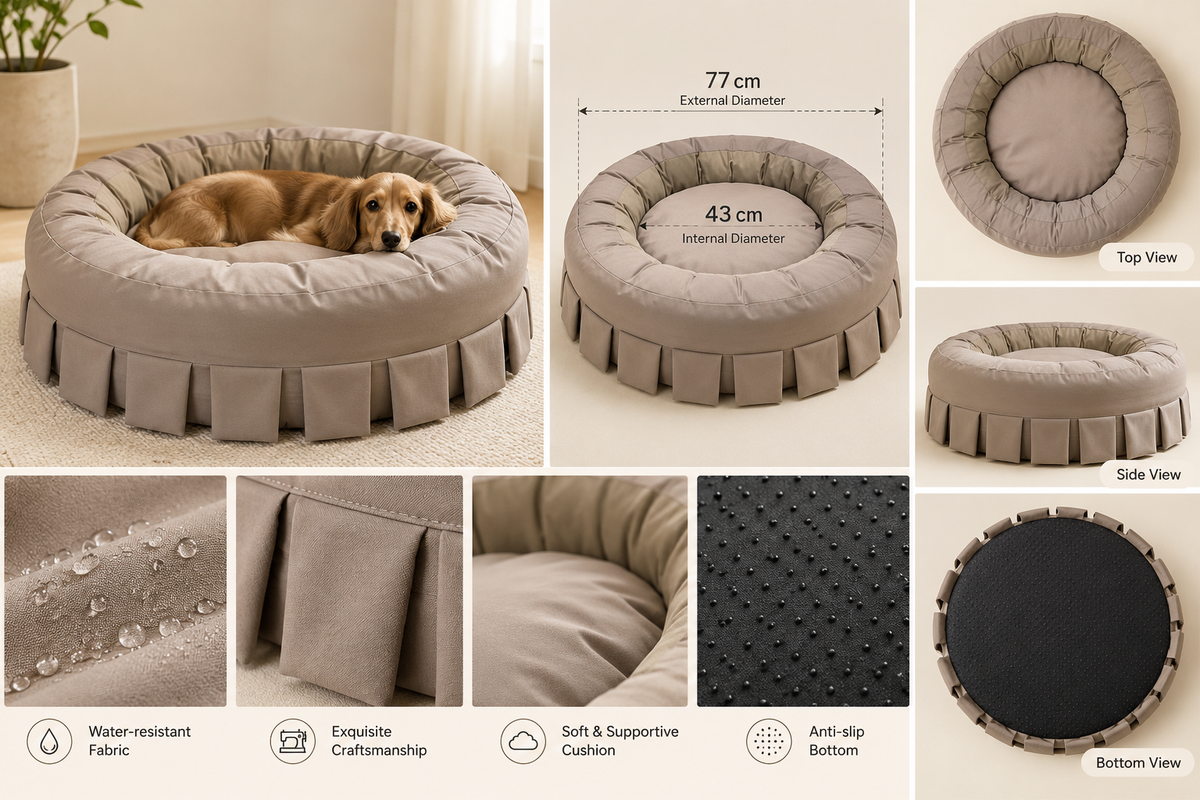 Cotton Donut Round Pet Bed