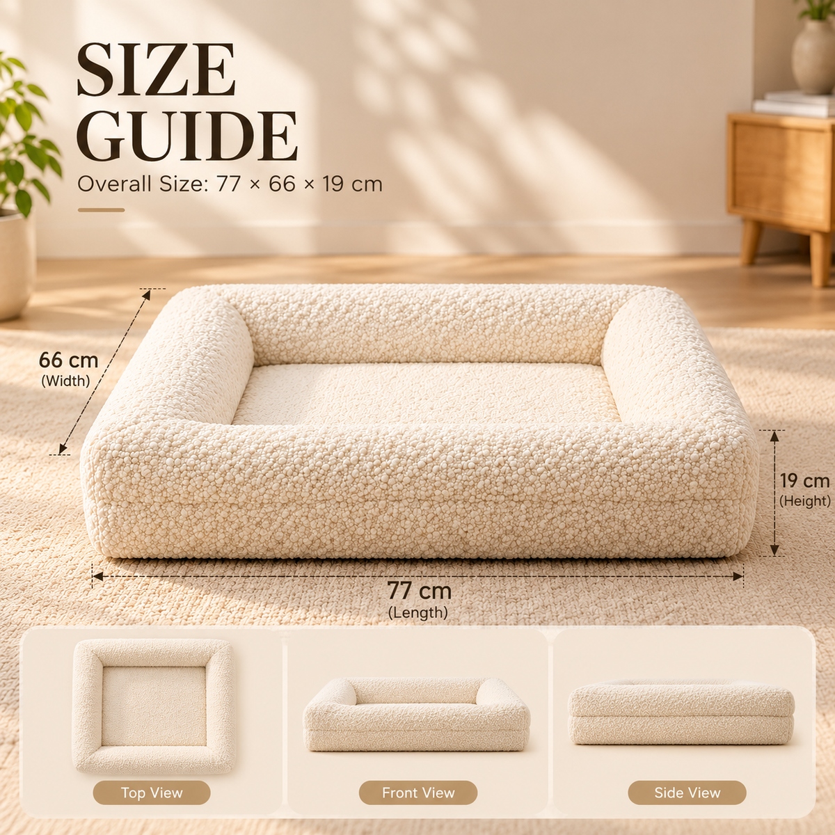 Teddy Fleece High-Resilience Pet Sofa