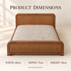 Ash-Wood Woven Pet Bed