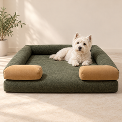 Orthopedic Dog Sofa Bed with Bolster Support